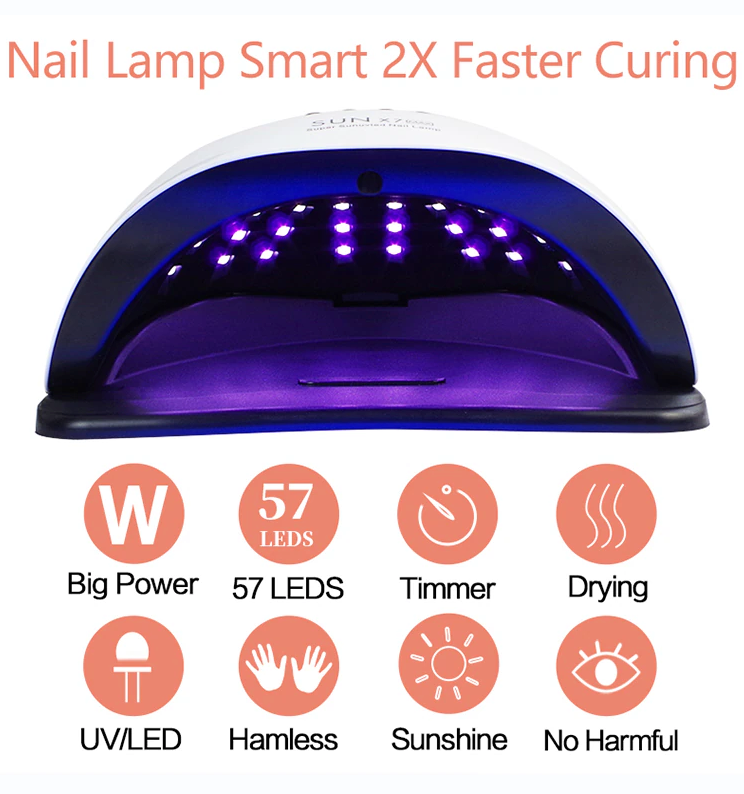 220W Nail Dryer LED Lamp UV Light Polish Gel Curing Machine Electric