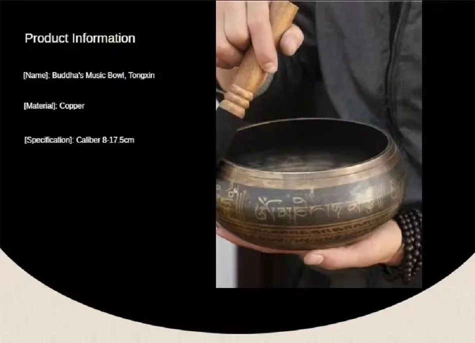 Tibetan Singing Bowl Sound Healing Therapy Instruments Yoga Meditation Massage Handmade Chanting Bowl Buddhist Religion Supplies