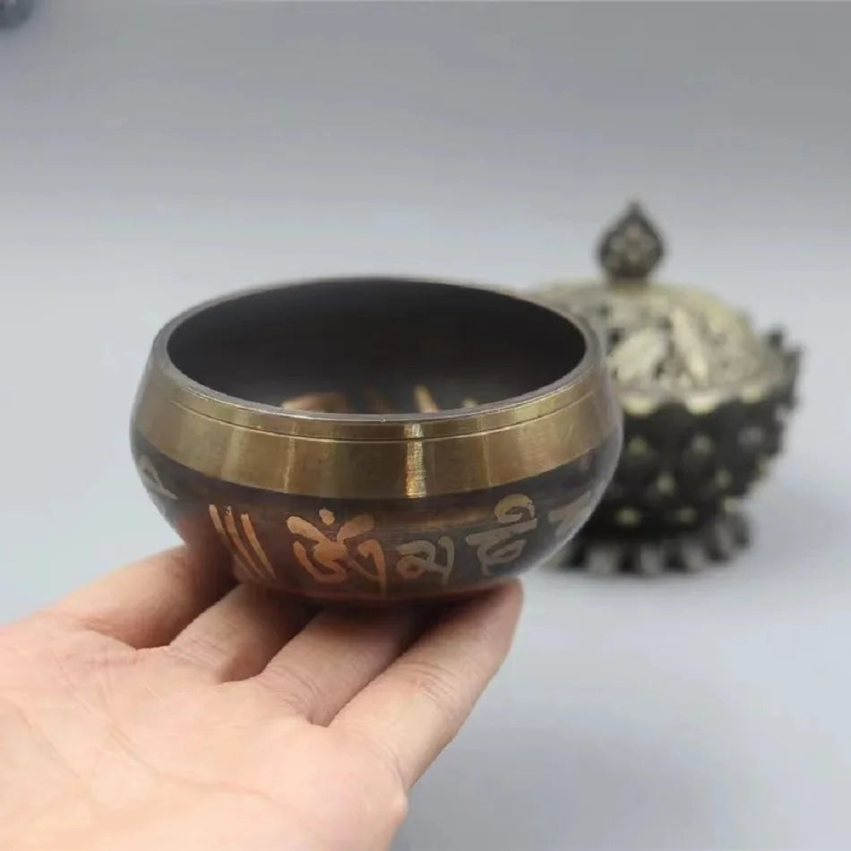 Tibetan Singing Bowl Sound Healing Therapy Instruments Yoga Meditation Massage Handmade Chanting Bowl Buddhist Religion Supplies