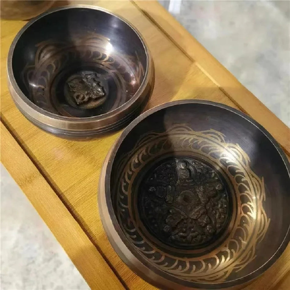 Tibetan Singing Bowl Sound Healing Therapy Instruments Yoga Meditation Massage Handmade Chanting Bowl Buddhist Religion Supplies