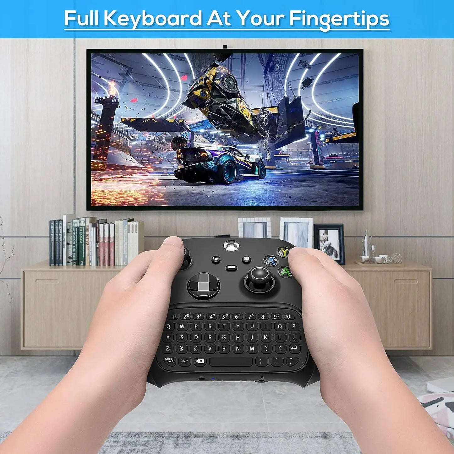 Wireless Chatpad Bluetooth Gaming Keypad Controller Keyboard Built-in Speaker,3.5mm Audio Jack for Xbox Series X/S/One/One S