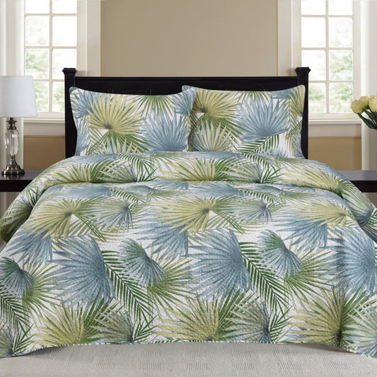 Cynthia - 3 Piece Quilt Set - Sage