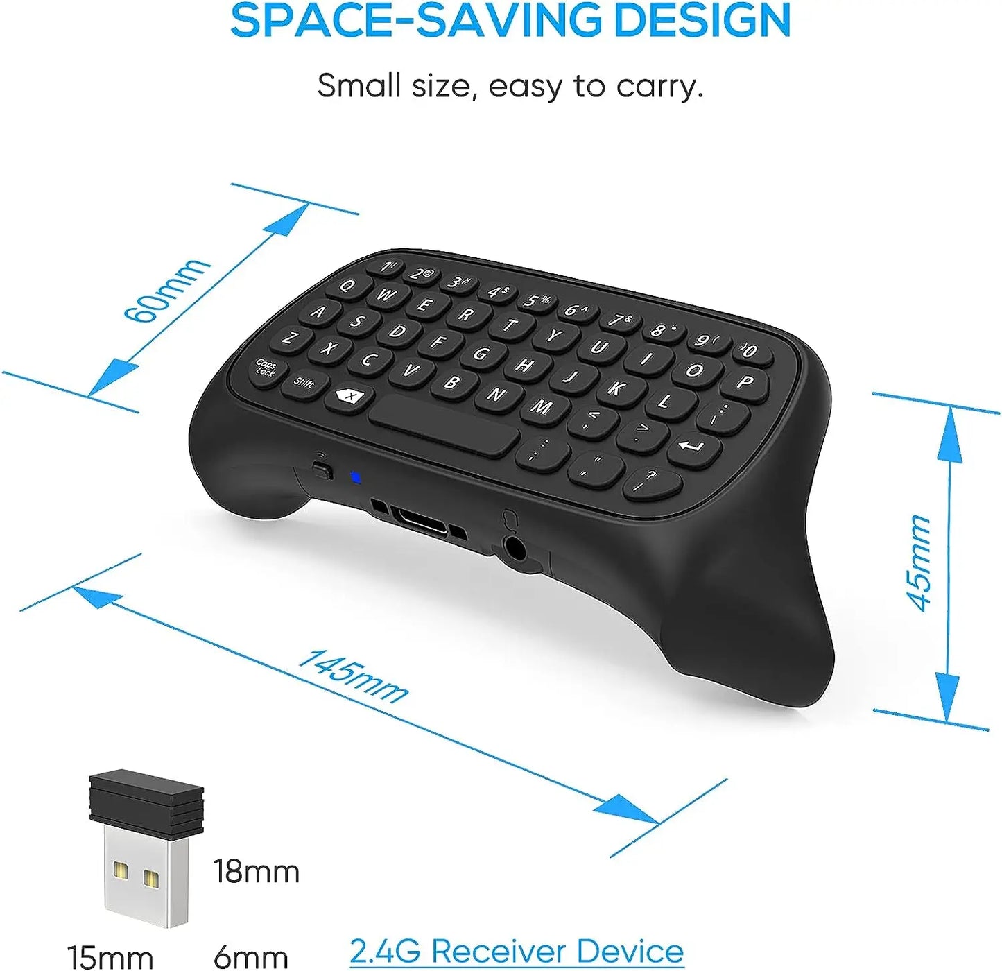 Wireless Chatpad Bluetooth Gaming Keypad Controller Keyboard Built-in Speaker,3.5mm Audio Jack for Xbox Series X/S/One/One S