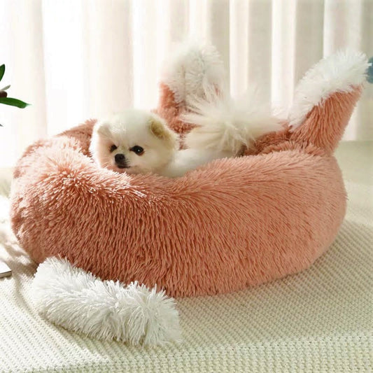 Fast Shipping Plush Pet Bed with Ears and Tail for Cats and Small Dogs